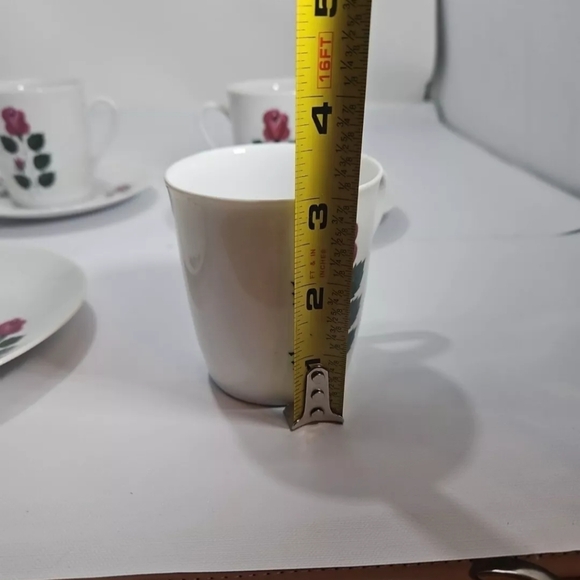 Vintage Winterling Bavaria Royal Rose Cup and Saucer Set of 4 - Picture 5 of 6